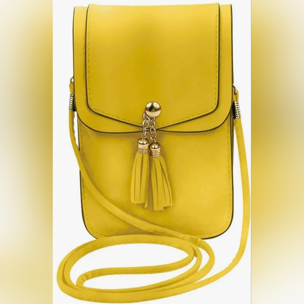 NWT Kaleidoscope Lime Green/Yellow Cell Phone Cross Body Bag!!